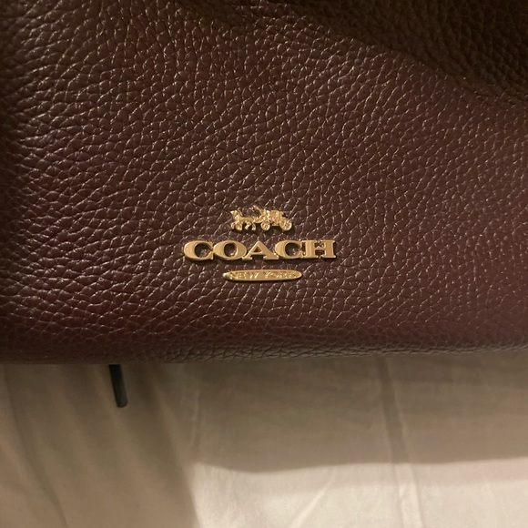 Coach Lane Brown Leather Satchel purse - Picture 6 of 13